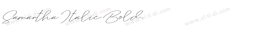 Samantha Italic Bold字体转换